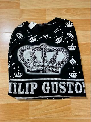 Felpa nera “Philip Guston” unisex – stampa crown