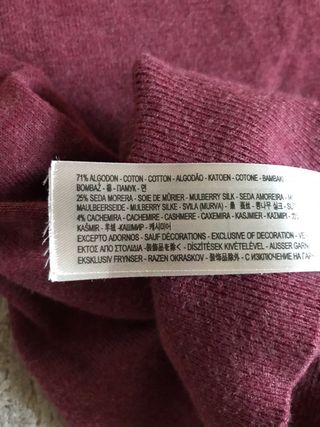 Jersey Massimo Dutti Burdeos Talla M