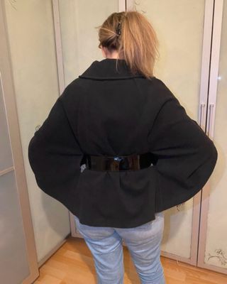 Poncho nero taglia unica