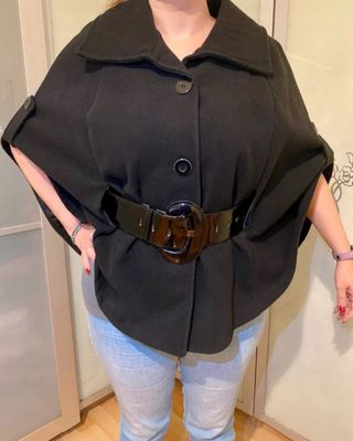 Poncho nero taglia unica