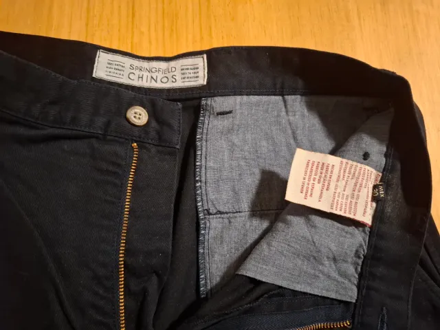 Pantalón Chino Springfield NEGRO(regalo el Beige)