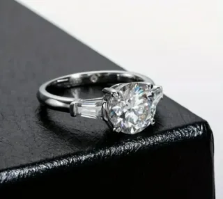 Anillo Plata Ley 3.6 CT Moissanitas