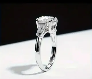 Anillo Plata Ley 3.6 CT Moissanitas