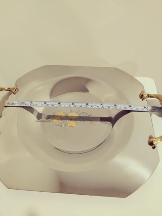 Bandeja MGM Inox 18/10 Itália Pegas Douradas