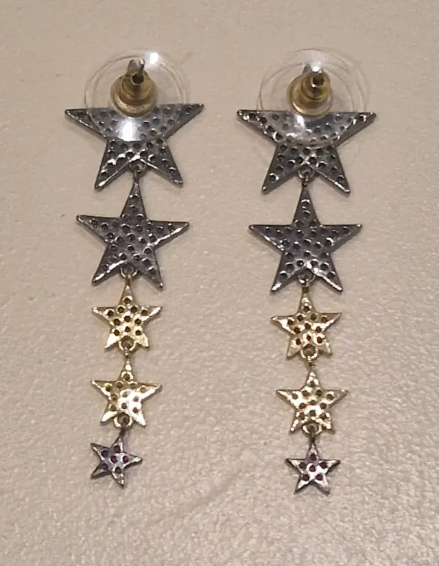 Pendientes Parfois estrellas verdes y morados