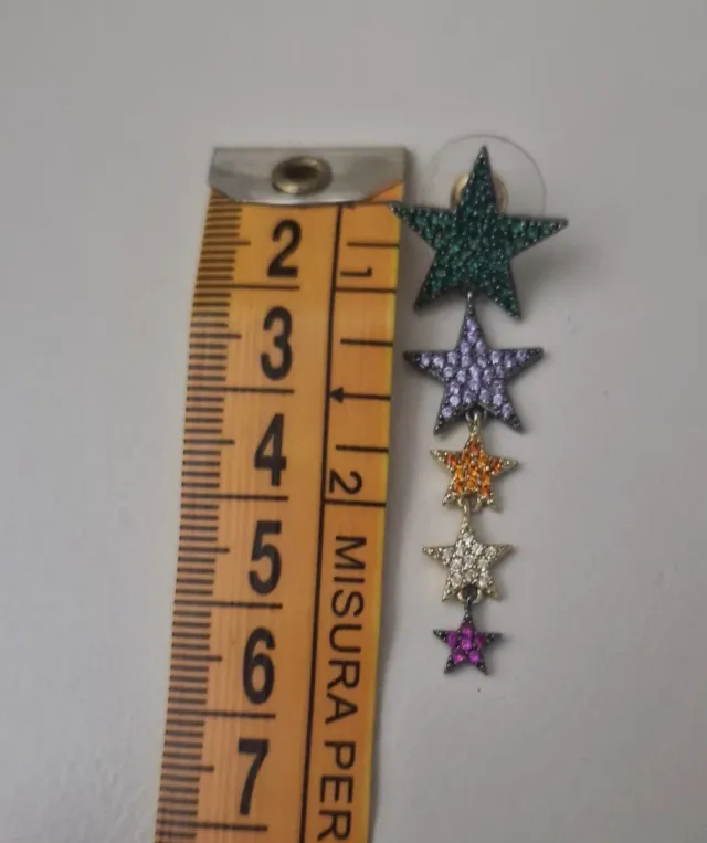 Pendientes Parfois estrellas verdes y morados