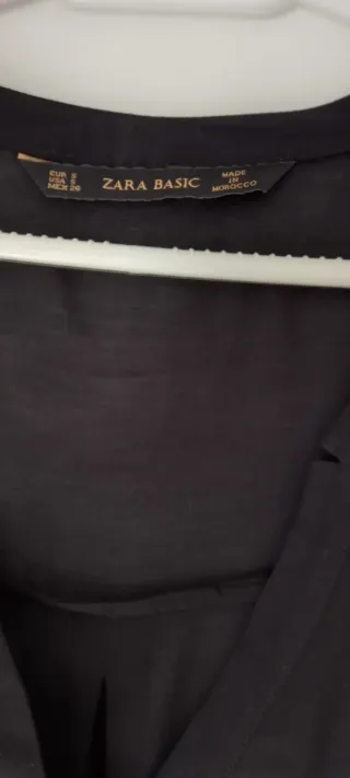Blusa Zara Talla S Negra