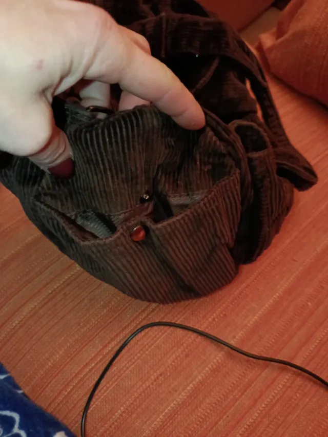 Bolso marrón de pana