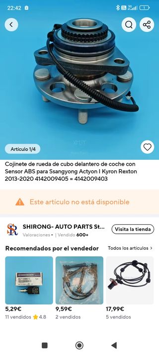 Cojinete Rueda Ssangyong