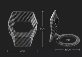 Tapa Botón Star Stop Carbono y Metal