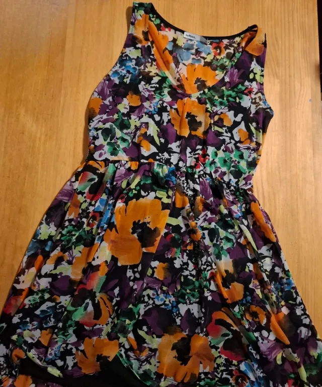 Vestido gasa estampado floral talla M