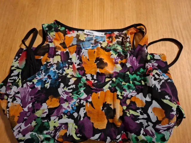 Vestido gasa estampado floral talla M