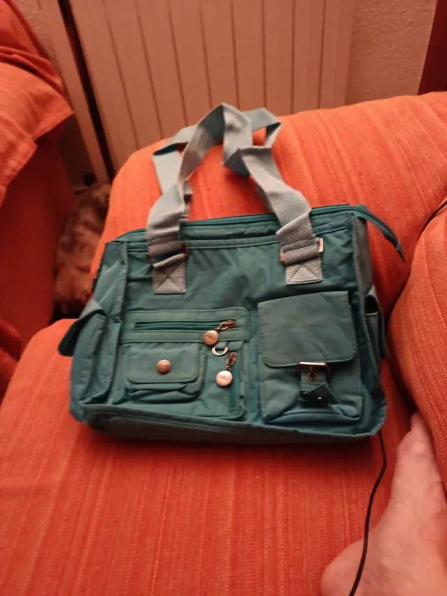 Bolso multiusos color verde azulado