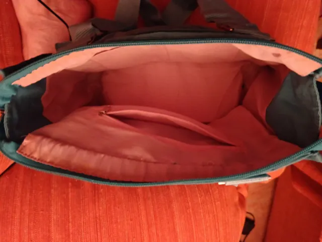 Bolso multiusos color verde azulado