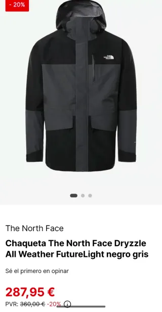 Chaqueta membrana impermeable y cortavientos TNF