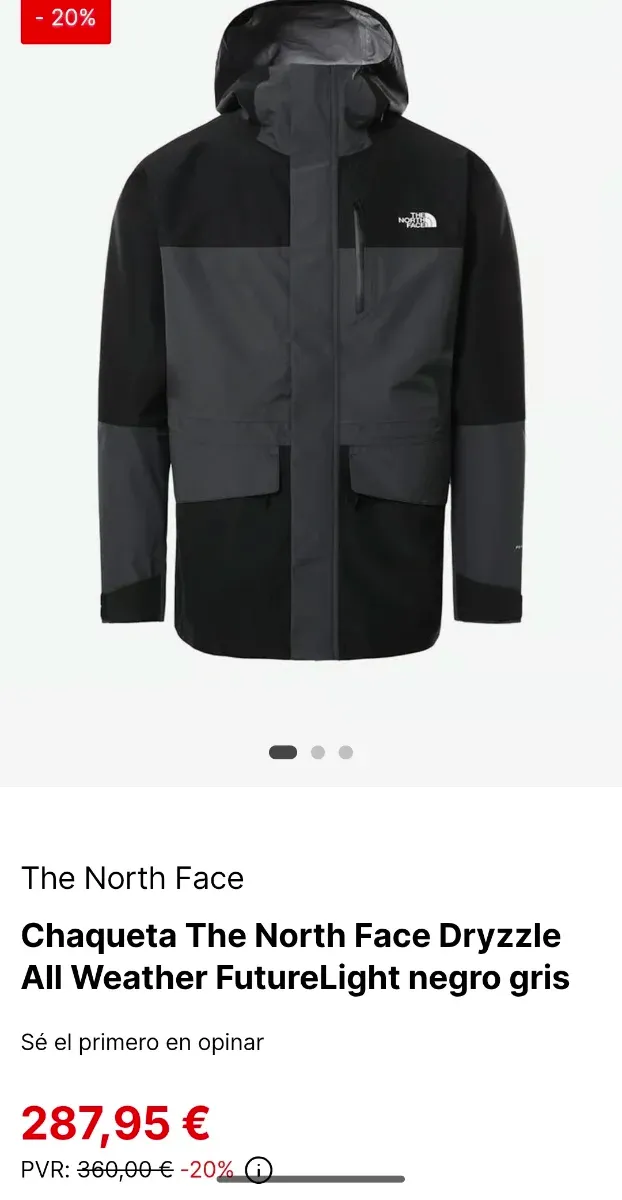 Chaqueta membrana impermeable y cortavientos TNF