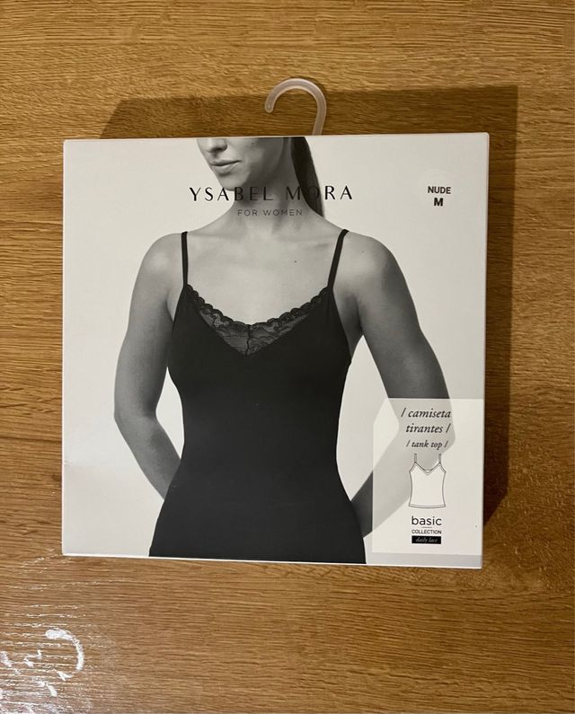 Camiseta tirantes YSABEL MORA beige mujer