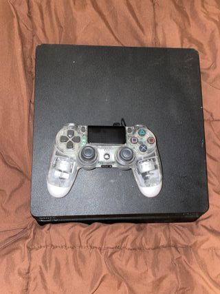 Ps4 Slim Negra + Mando Transparente