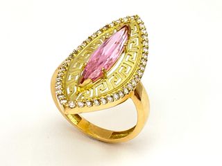 sortija oro 18k con circonita