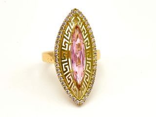 sortija oro 18k con circonita