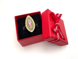 sortija oro 18k con circonita