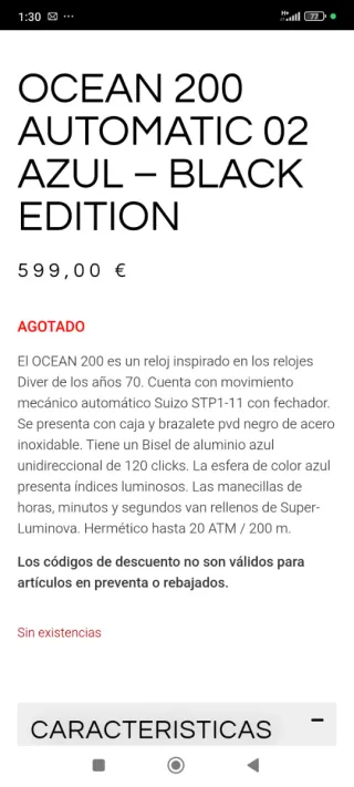 Reloj Tempore Lux Ocean 200 Automático