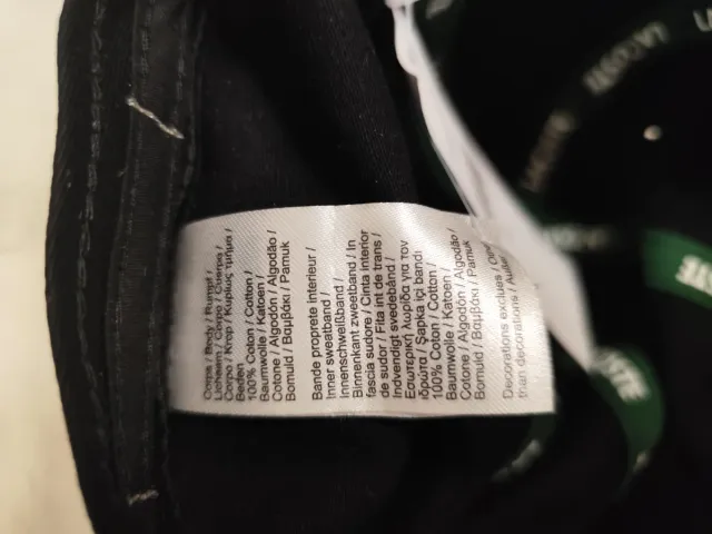 Gorra Lacoste Sport Talla Única Negra