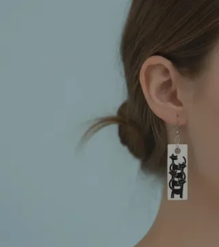 Pendientes gatos negros y blancos