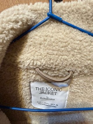 Cazadora Biker Stradivarius Beige Talla L