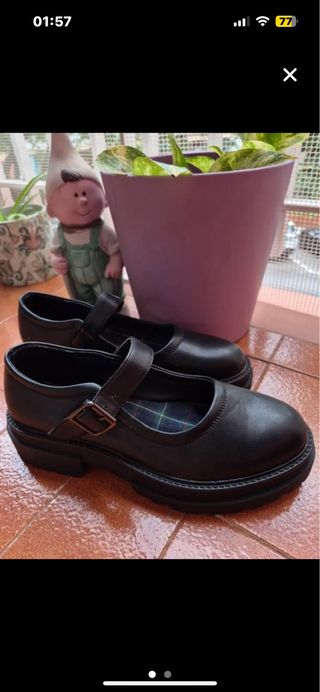 Zapatos Mary Jane Negros Plataforma