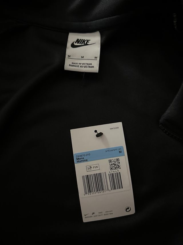 Felpa Nike Nera con Zip