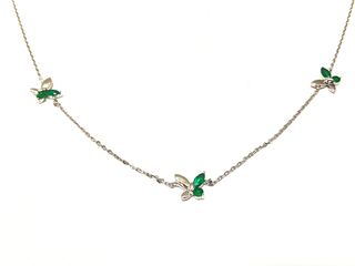 collar plata 925mm con piedra con circonita 21cm