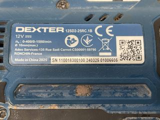 taladro a bateria dexter 12sd2-25rc.1b