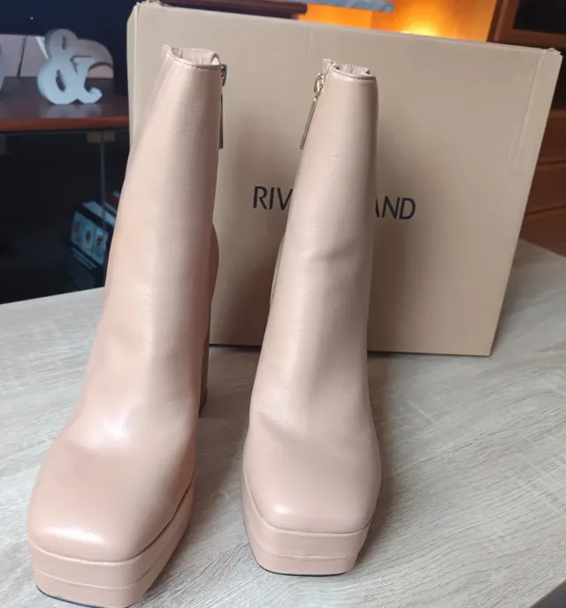 Botines plataforma River Island beige