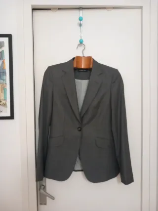 Americana Massimo Dutti Gris Talla 36