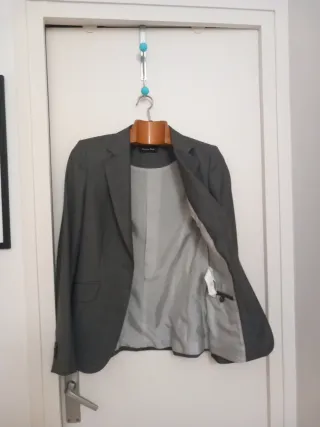 Americana Massimo Dutti Gris Talla 36