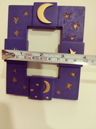 Porta-retrato roxo “estrelas e lua”