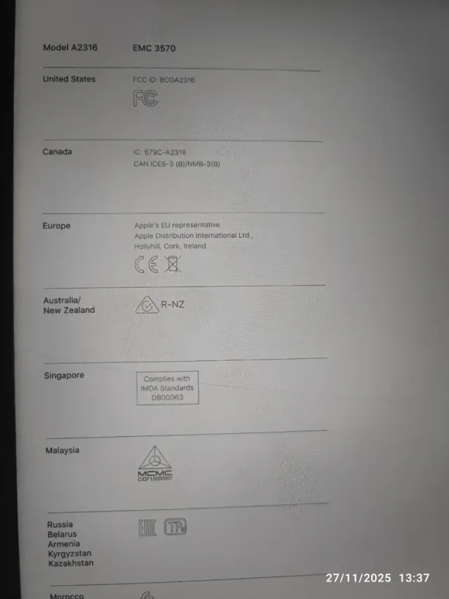 iPad Air 4 Plata - Piezas