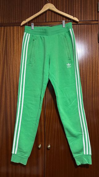 Sudadera Adidas Verde con Rayas Blancas