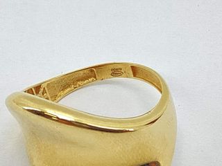 anillo oro 18k con circonita
