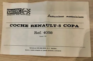 Instrucciones Scalextric varías