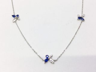 collar plata 925mm con piedra con circonita 21.5cm