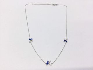 collar plata 925mm con piedra con circonita 21.5cm