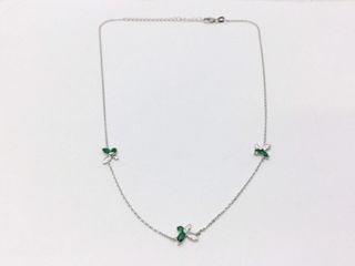 collar plata 925mm con piedra con circonita 21cm