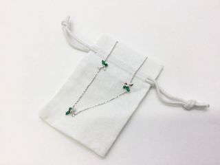 collar plata 925mm con piedra con circonita 21cm