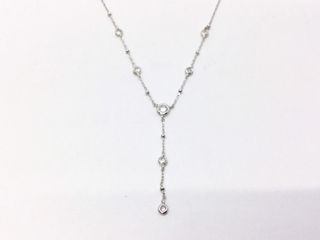 collar plata 925mm con piedra con circonita 21cm