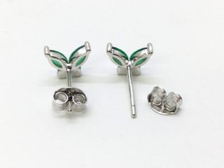 pendientes plata 925mm con piedra con circonita