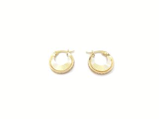 argollas oro 18k con piedra con circonita