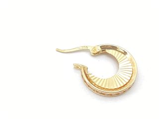 argollas oro 18k con piedra con circonita