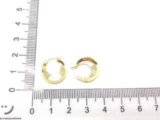 argollas oro 18k con piedra con circonita